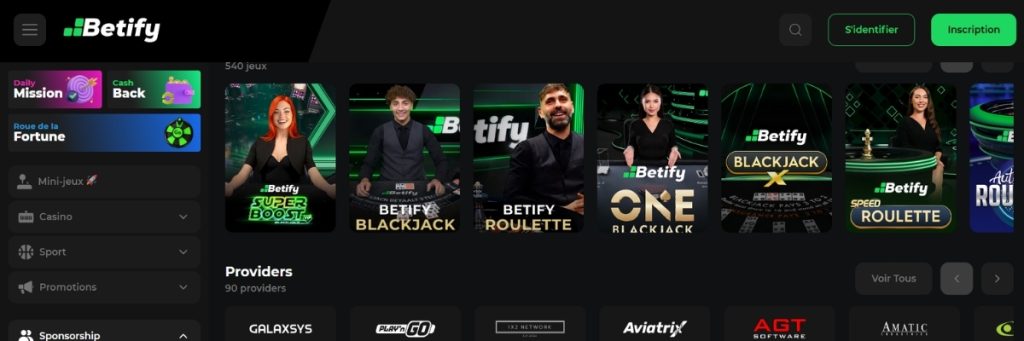 Betify live casino